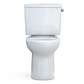 TOTO CST775CEFRG#01 Drake Two-Piece Round 1.28 GPF Universal Height TORNADO FLUSH Toilet with CEFIONTECT , Cotton White