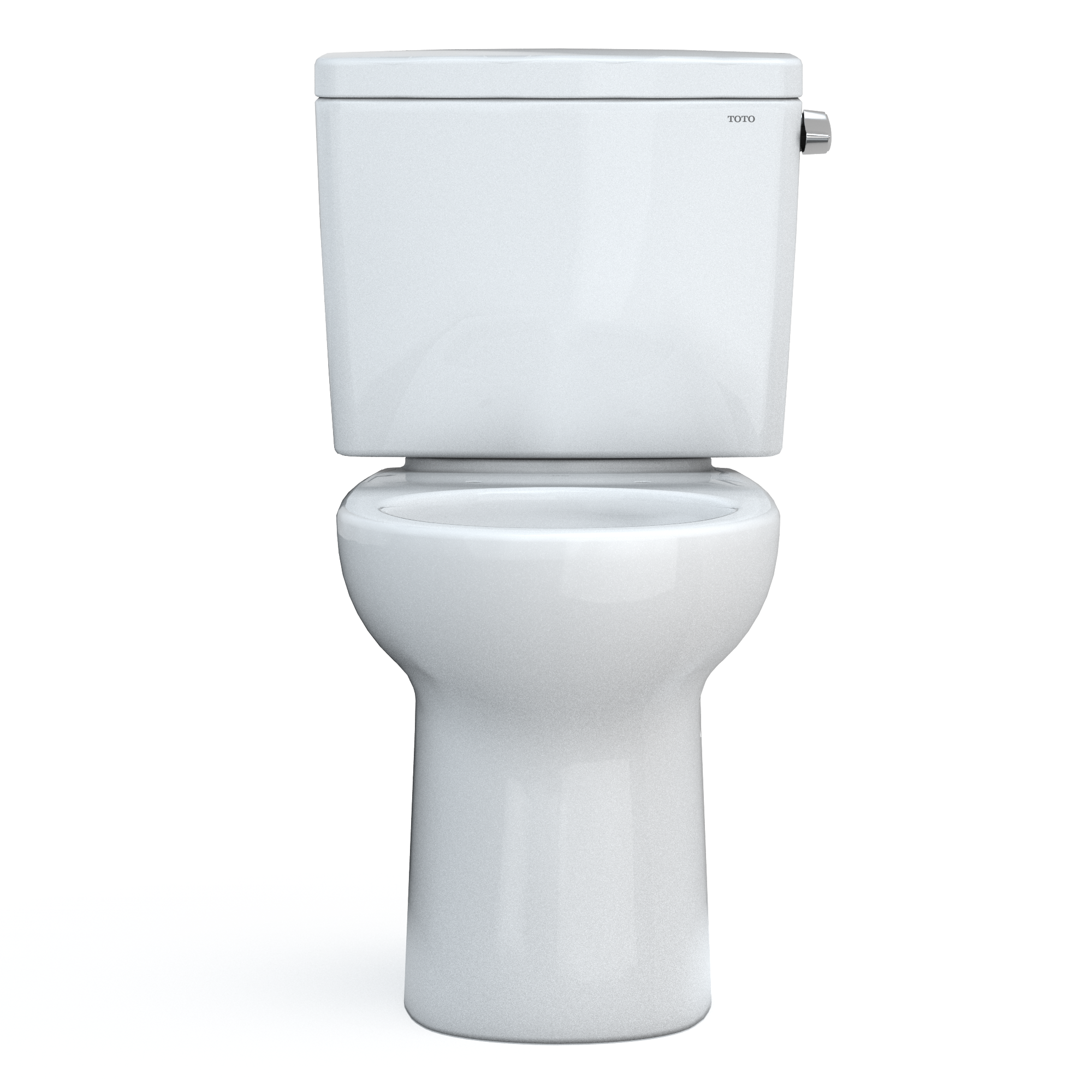 TOTO CST775CEFRG#01 Drake Two-Piece Round 1.28 Gpf Universal Height Tornado Flush Toilet With Cefiontect - Cotton White
