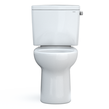 TOTO CST775CEFRG#01 Drake Two-Piece Round 1.28 Gpf Universal Height Tornado Flush Toilet With Cefiontect - Cotton White