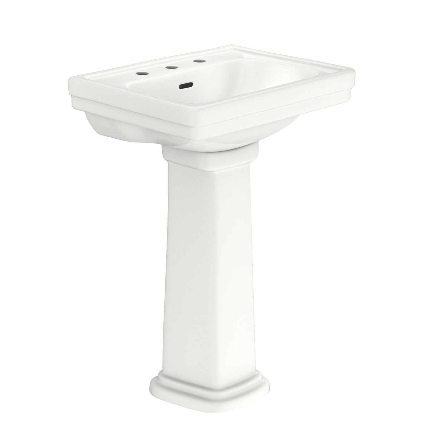 TOTO LPT532.8N#11 Promenade 24" X 19-1/4" Rectangular Pedestal Bathroom Sink For 8 Inch Center Faucets - Colonial White