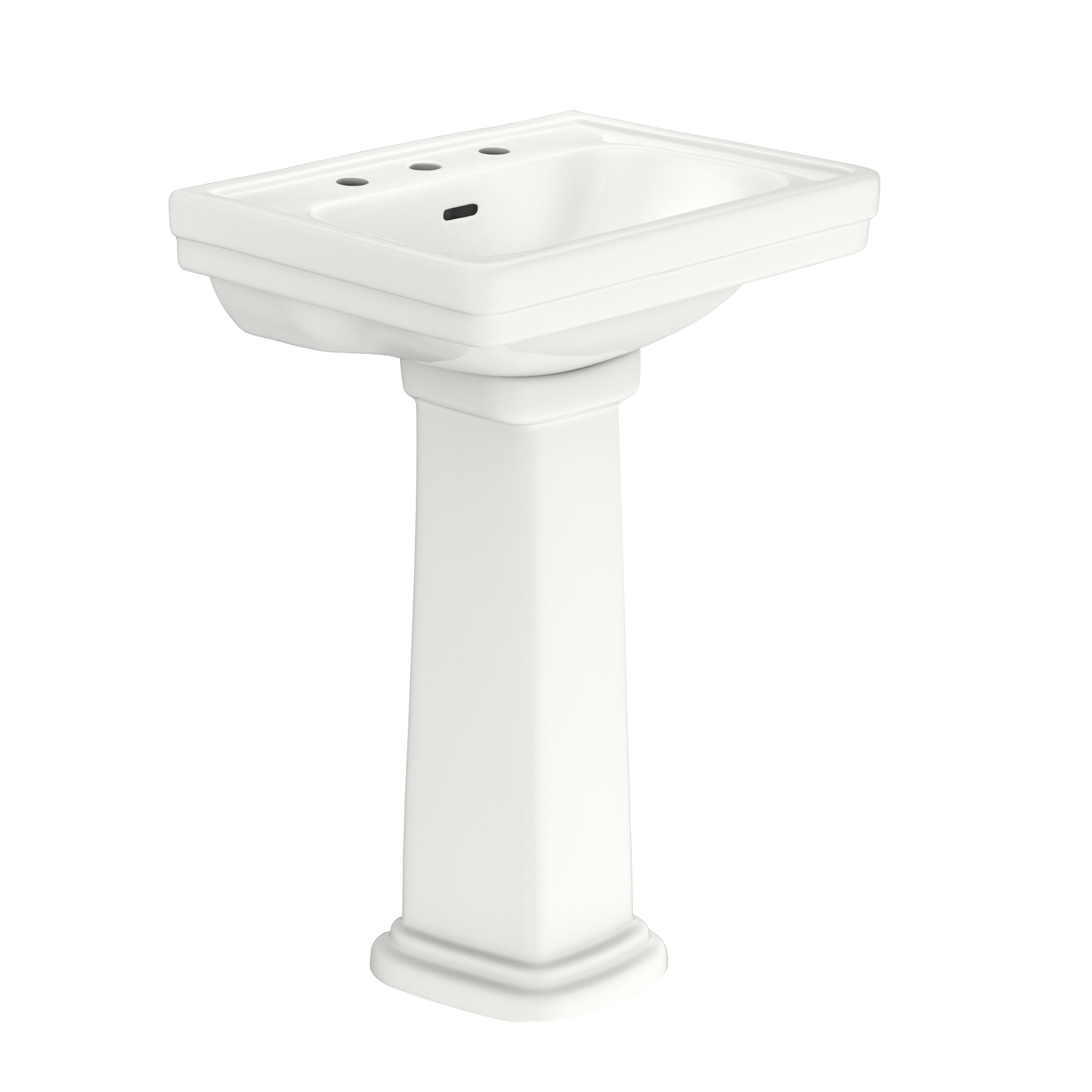 TOTO LPT532.8N#11 Promenade 24" X 19-1/4" Rectangular Pedestal Bathroom Sink For 8 Inch Center Faucets - Colonial White