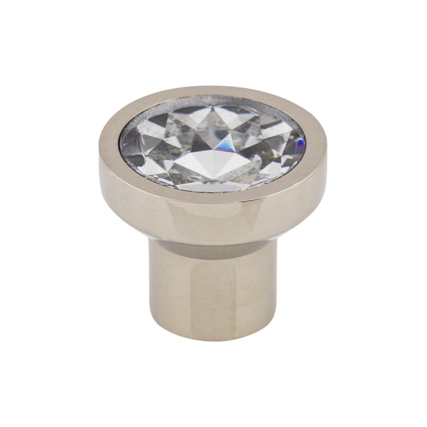 TOP KNOBS TK735PN Wentworth Crystal 13/16" Diameter Round Knob - Polished Nickel