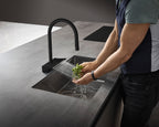 HANSGROHE 73831671 Aquno Select HighArc Kitchen Faucet, 3-Spray Pull-Down with sBox, 1.75 GPM - Matte Black
