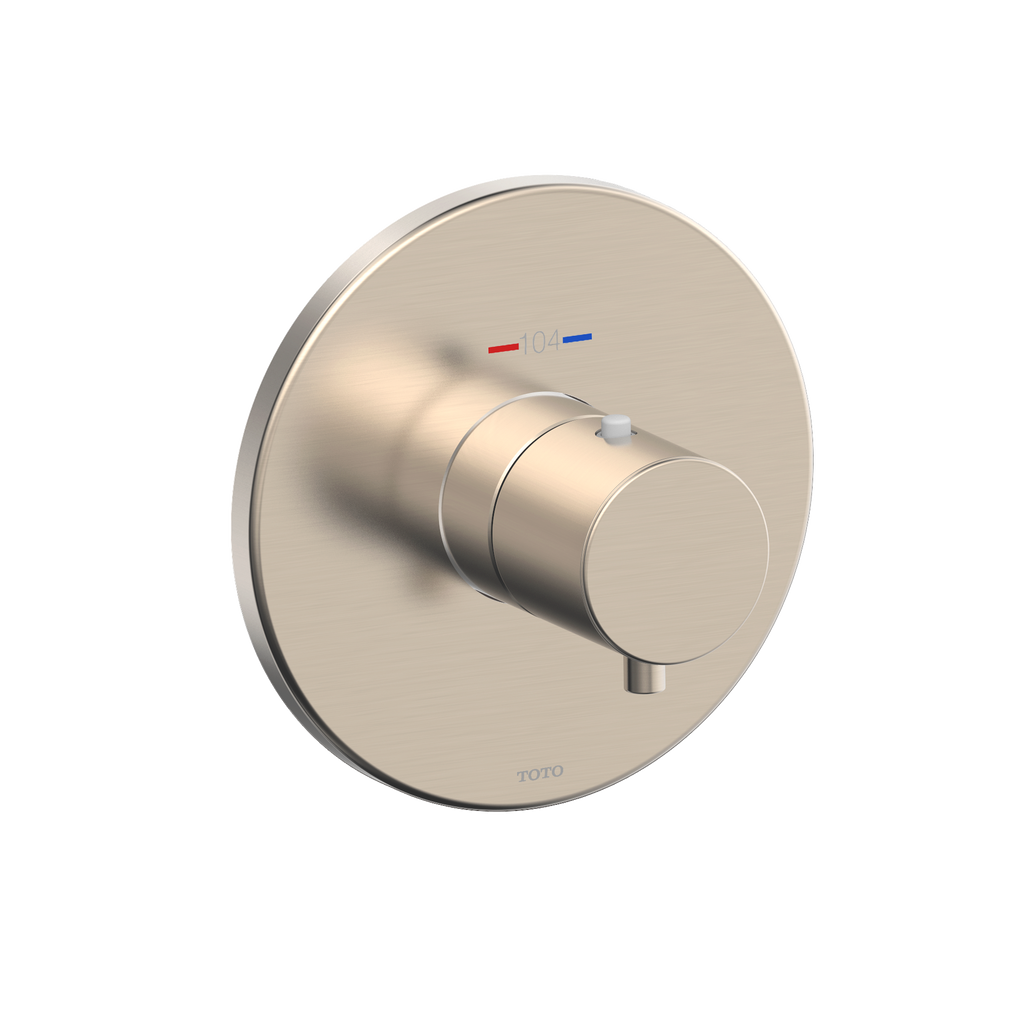 TOTO TBV01406U#BN Round Thermostatic Mixing Valve Shower Trim - Brushed Nickel