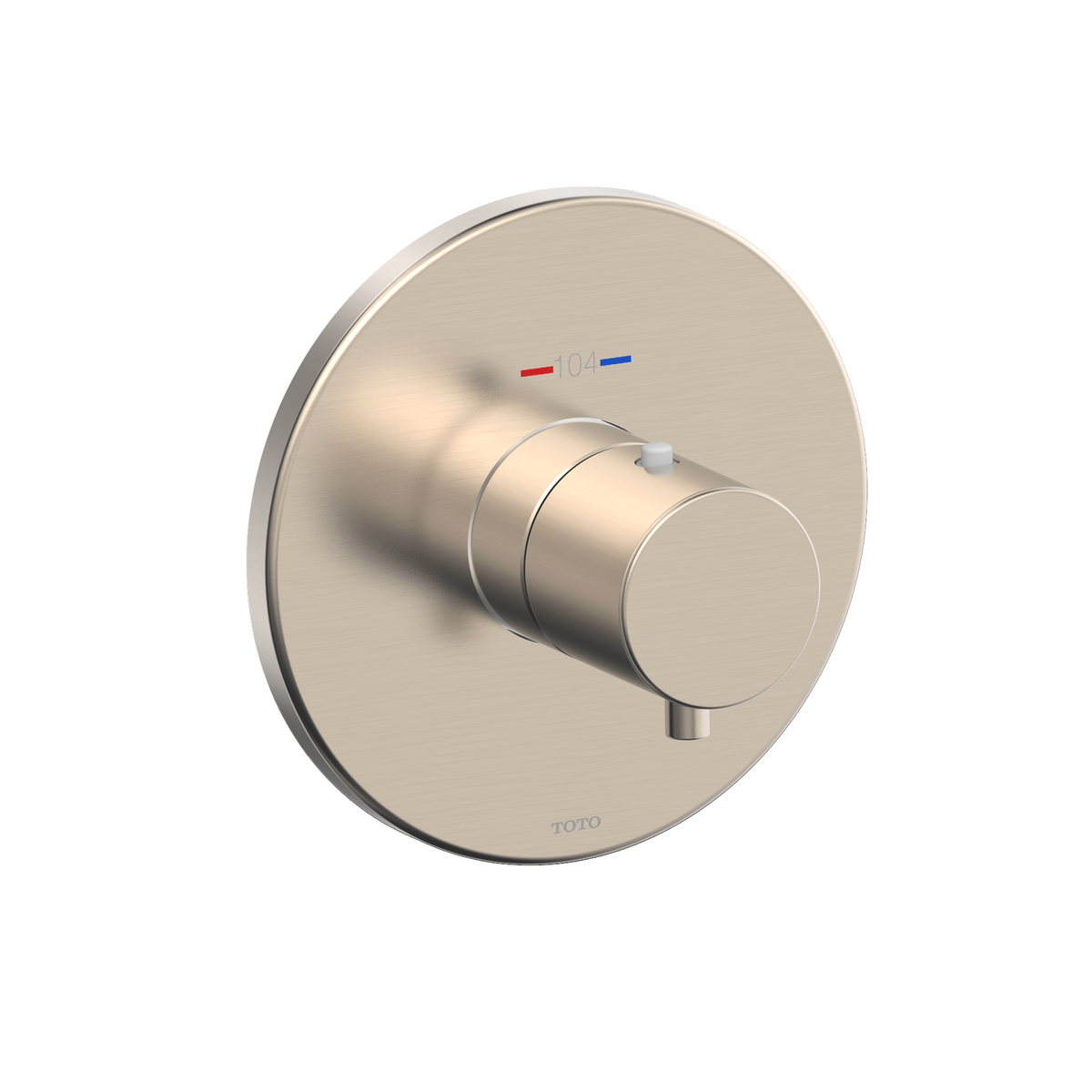 TOTO TBV01406U#BN Round Thermostatic Mixing Valve Shower Trim - Brushed Nickel