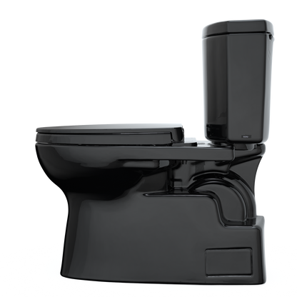 TOTO MS474124CEF#51 Vespin Ii Two-Piece Elongated 1.28 Gpf Universal Height Toilet With Ss124 Softclose Seat - Ebony