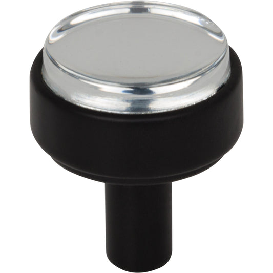 JEFFREY ALEXANDER 775MB Carmen 1-1/8" Diameter Mushroom Knob - Matte Black