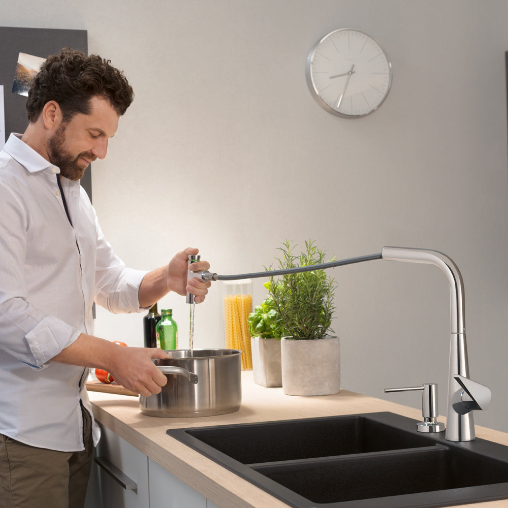 HANSGROHE 72823001 Talis Select S HighArc Kitchen Faucet, 2-Spray Pull-Out, 1.75 GPM - Chrome
