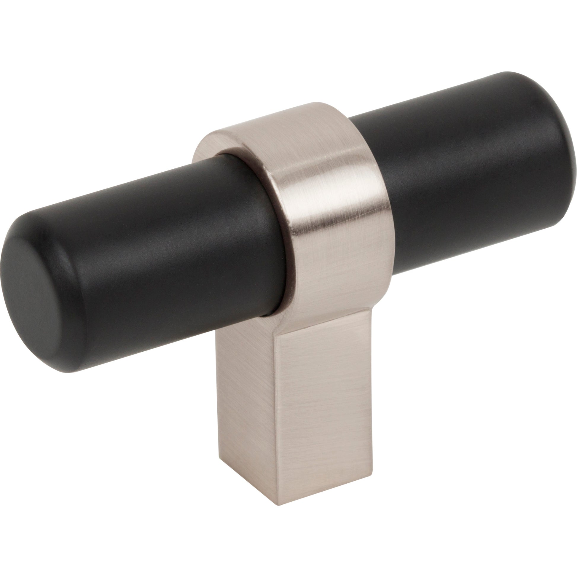 JEFFREY ALEXANDER 51MBSN Key Grande 2" Length Bar Knob - Matte Black w/Satin Nickel