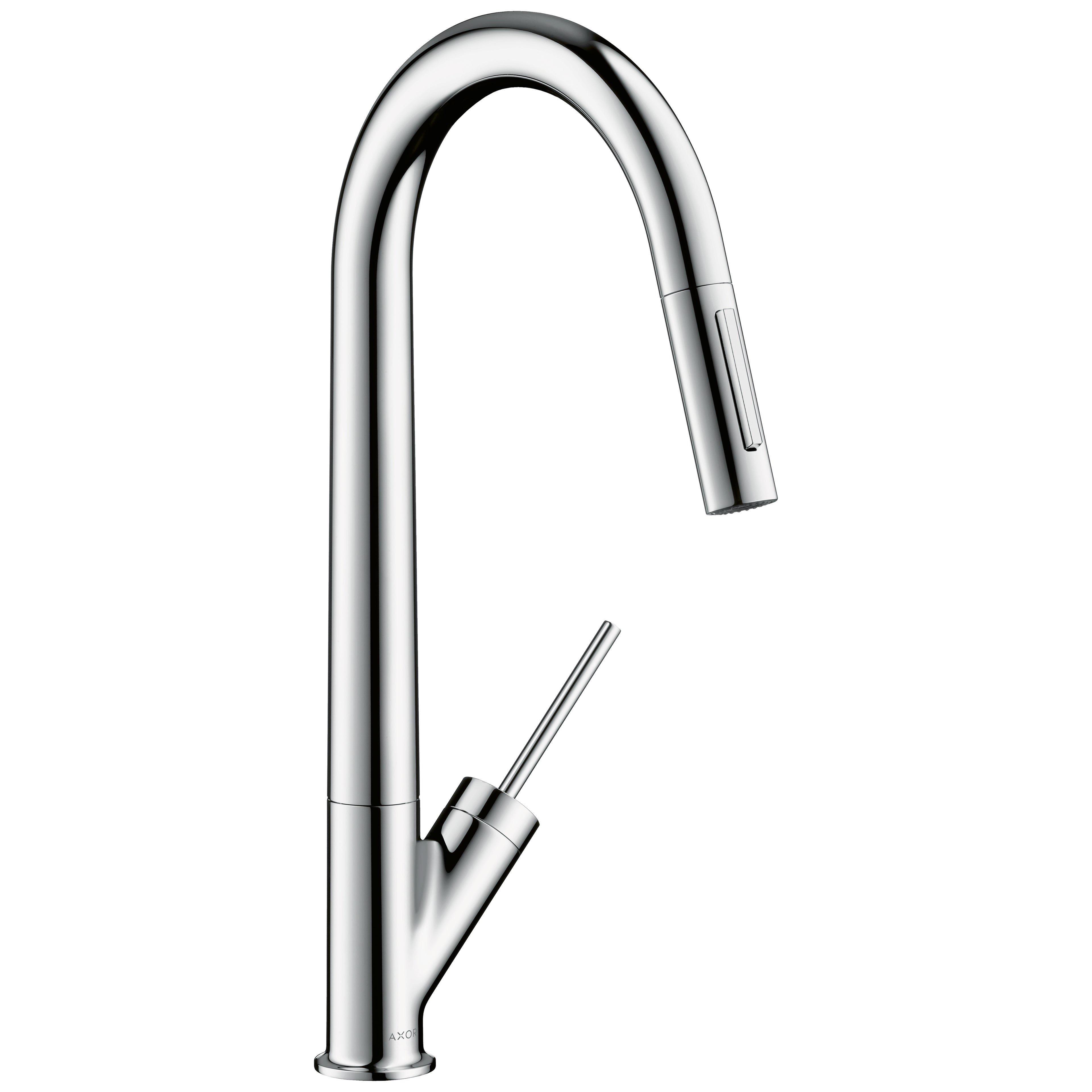 AXOR 12806001 Starck HighArc Kitchen Faucet 2-Spray Pull-Down, 1.5 GPM - Chrome