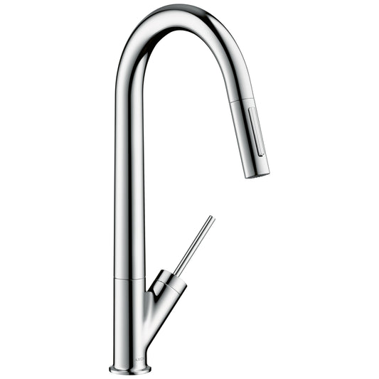 AXOR 10821001 Starck HighArc Kitchen Faucet 2-Spray Pull-Down, 1.75 GPM - Chrome