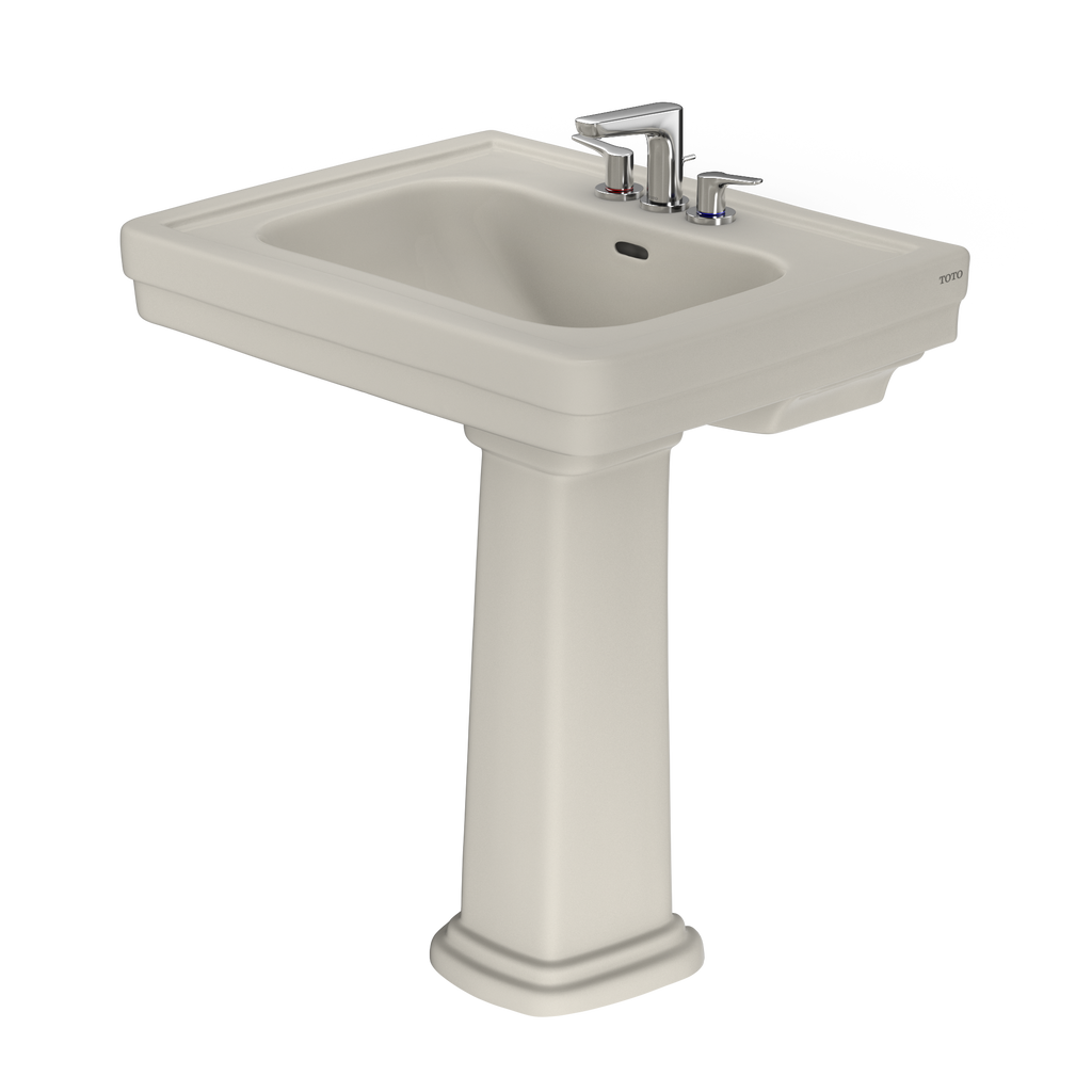 TOTO LPT530.4N#12 Promenade 27-1/2" X 22-1/4" Rectangular Pedestal Bathroom Sink For 4 Inch Center Faucets - Sedona Beige