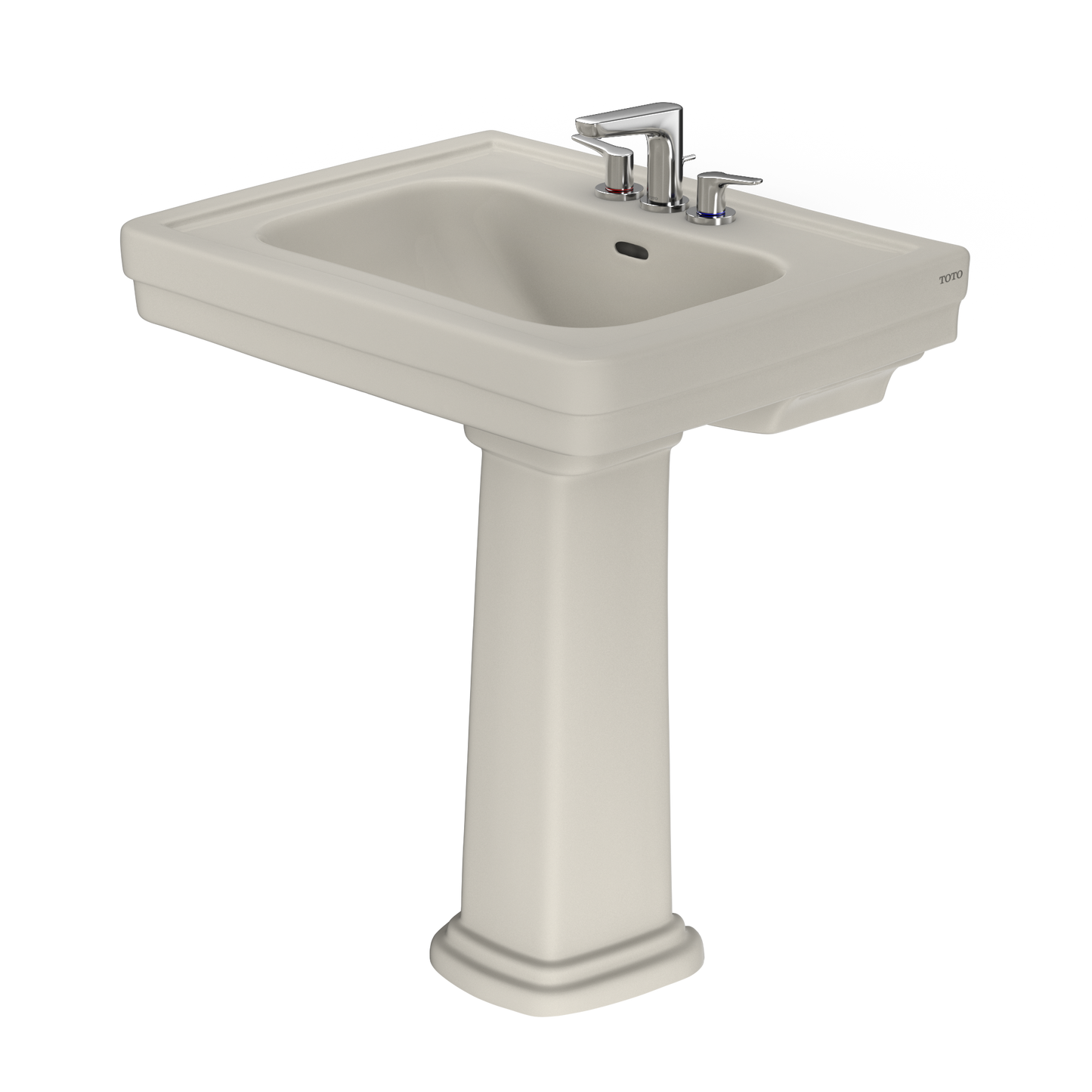 TOTO LPT530.4N#12 Promenade 27-1/2" X 22-1/4" Rectangular Pedestal Bathroom Sink For 4 Inch Center Faucets - Sedona Beige