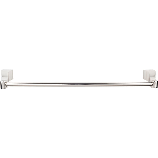 TOP KNOBS AQ10PN Aqua Single 31 1/4" Wall Mounted Towel Bar - Polished Nickel