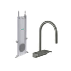 HANSGROHE 73831341 Aquno Select HighArc Kitchen Faucet, 3-Spray Pull-Down with sBox, 1.75 GPM - Brushed Black Chrome