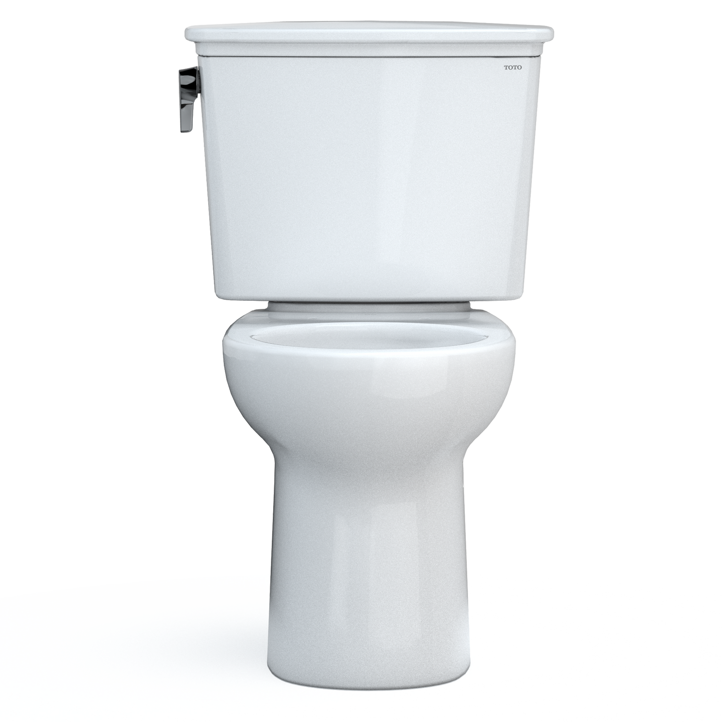 TOTO CST785CEFG#01 Drake Transitional Two-Piece Round 1.28 GPF Universal Height TORNADO FLUSH Toilet with CEFIONTECT , Cotton White