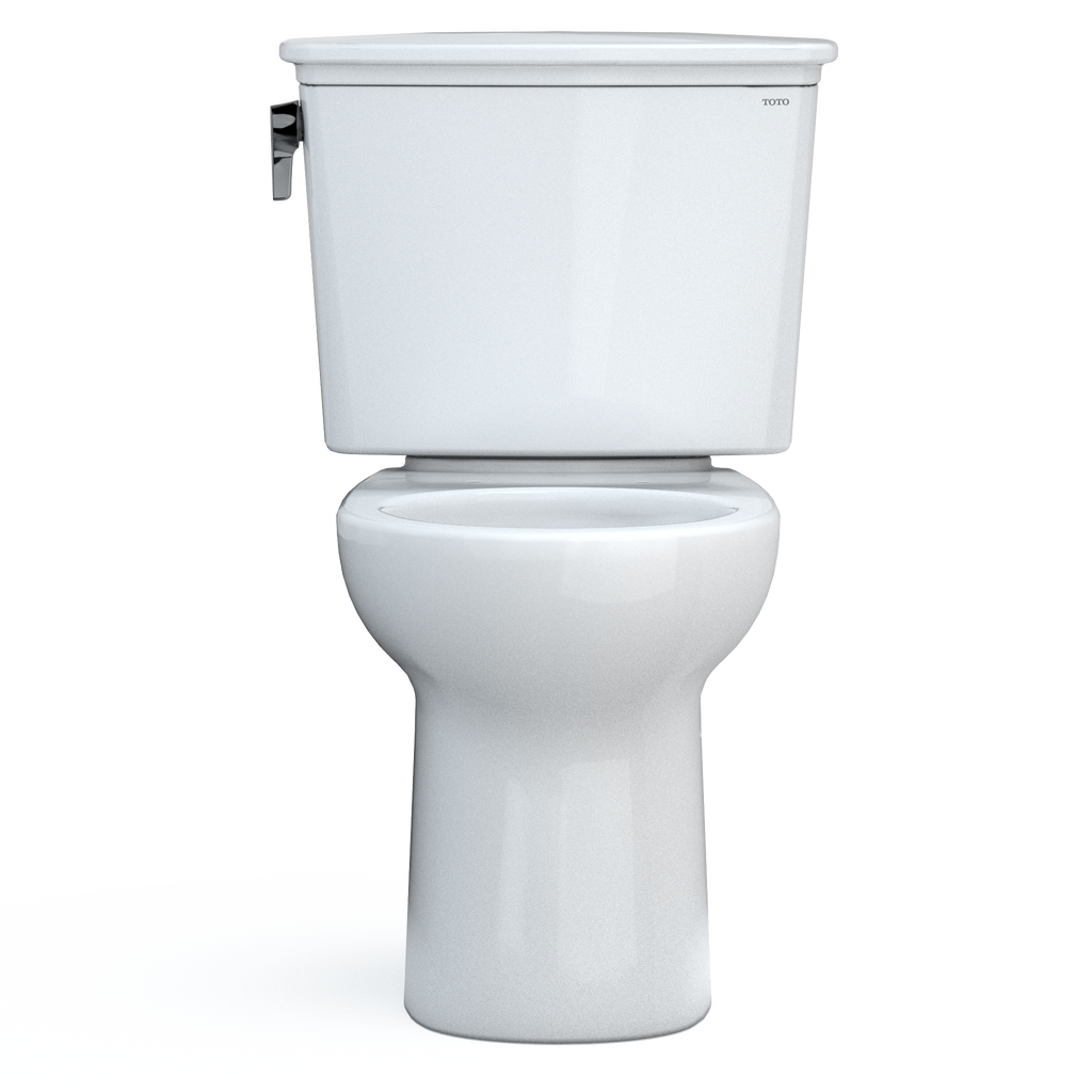 TOTO CST785CEFG#01 Drake Transitional Two-Piece Round 1.28 Gpf Universal Height Tornado Flush Toilet With Cefiontect - Cotton White