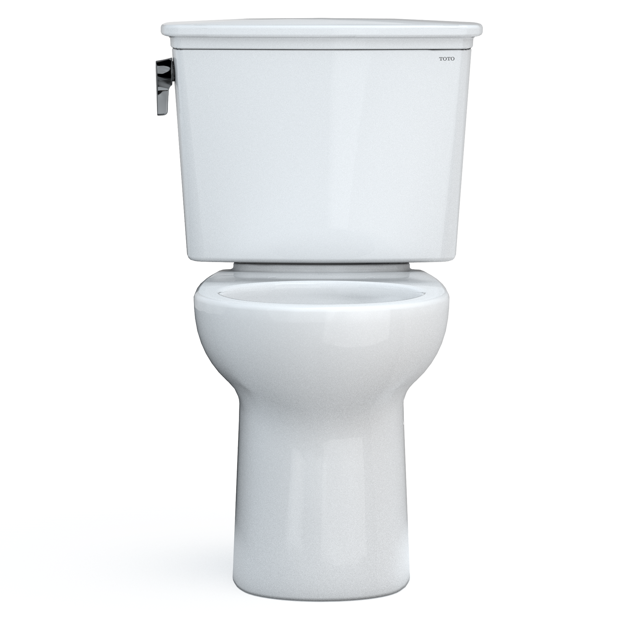 TOTO CST785CEFG#01 Drake Transitional Two-Piece Round 1.28 Gpf Universal Height Tornado Flush Toilet With Cefiontect - Cotton White