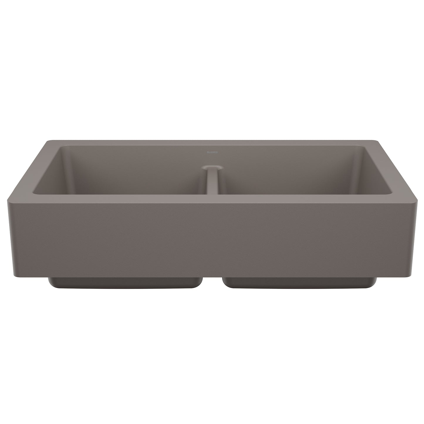 BLANCO 527418 Vintera Vintera SILGRANIT 33" Double Bowl Apron-Front Farmhouse Sink - Volcano Gray in Volcano Gray