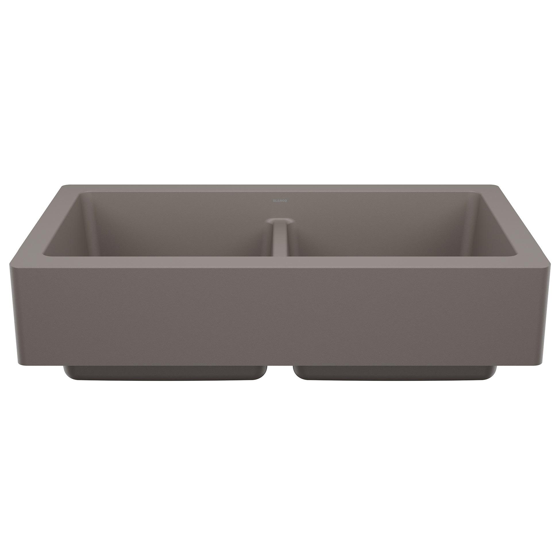 BLANCO 527418 Vintera Vintera SILGRANIT 33" Double Bowl Apron-Front Farmhouse Sink - Volcano Gray in Volcano Gray