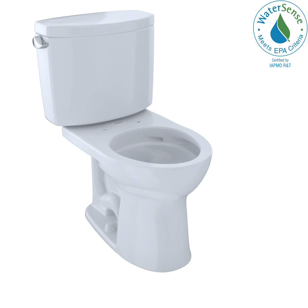 TOTO CST453CEFG#01 Drake Ii Two-Piece Round 1.28 Gpf Universal Height Toilet With Cefiontect - Cotton White