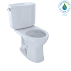 TOTO CST453CEFG#01 Drake Ii Two-Piece Round 1.28 Gpf Universal Height Toilet With Cefiontect - Cotton White