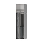 HANSGROHE 56062800 XtraStoris Rock Recessed Toilet Brush Holder with Toilet Paper Holder & Tileable Door - Brushed Stainless Steel