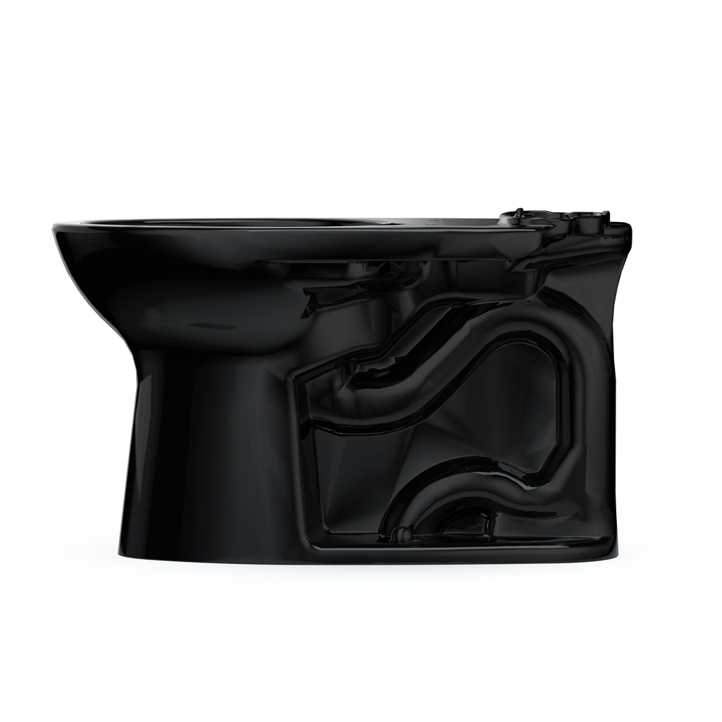TOTO C776CEF#51 Drake Elongated Universal Height Universal Height Tornado Flush Toilet Bowl - Ebony