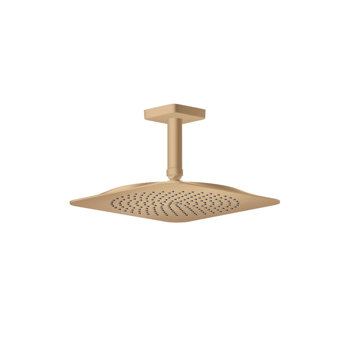 AXOR 28793141 Citterio C Showerhead 270 Square 1-Jet Ceiling Connection, 2.5 GPM - Brushed Bronze