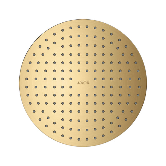AXOR 35298251 ShowerSolutions Showerhead 250 2-Jet, 2.5 GPM - Brushed Gold Optic