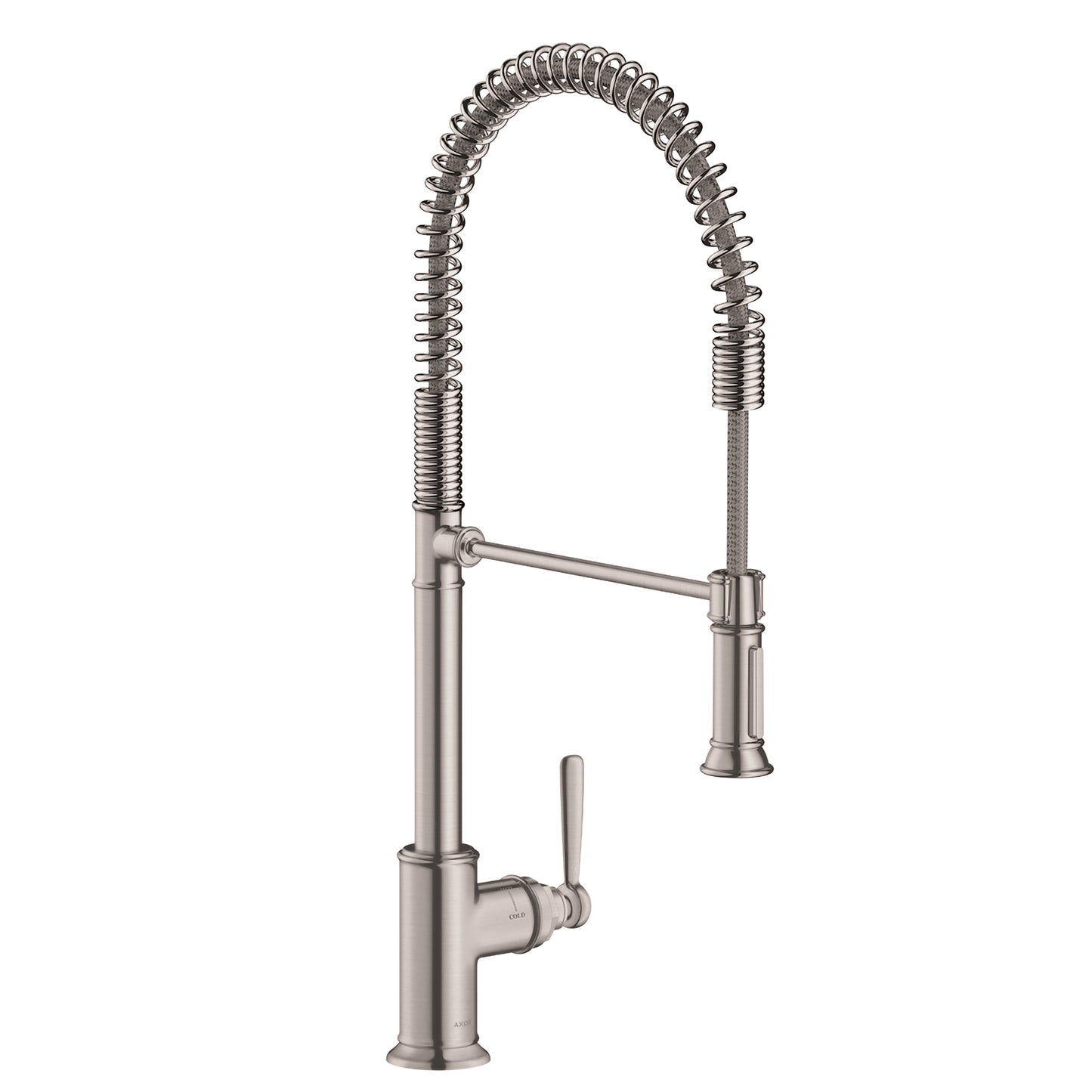 AXOR Montreux Semi-Pro Kitchen Faucet 2-Spray, 1.75 GPM in Steel Optic