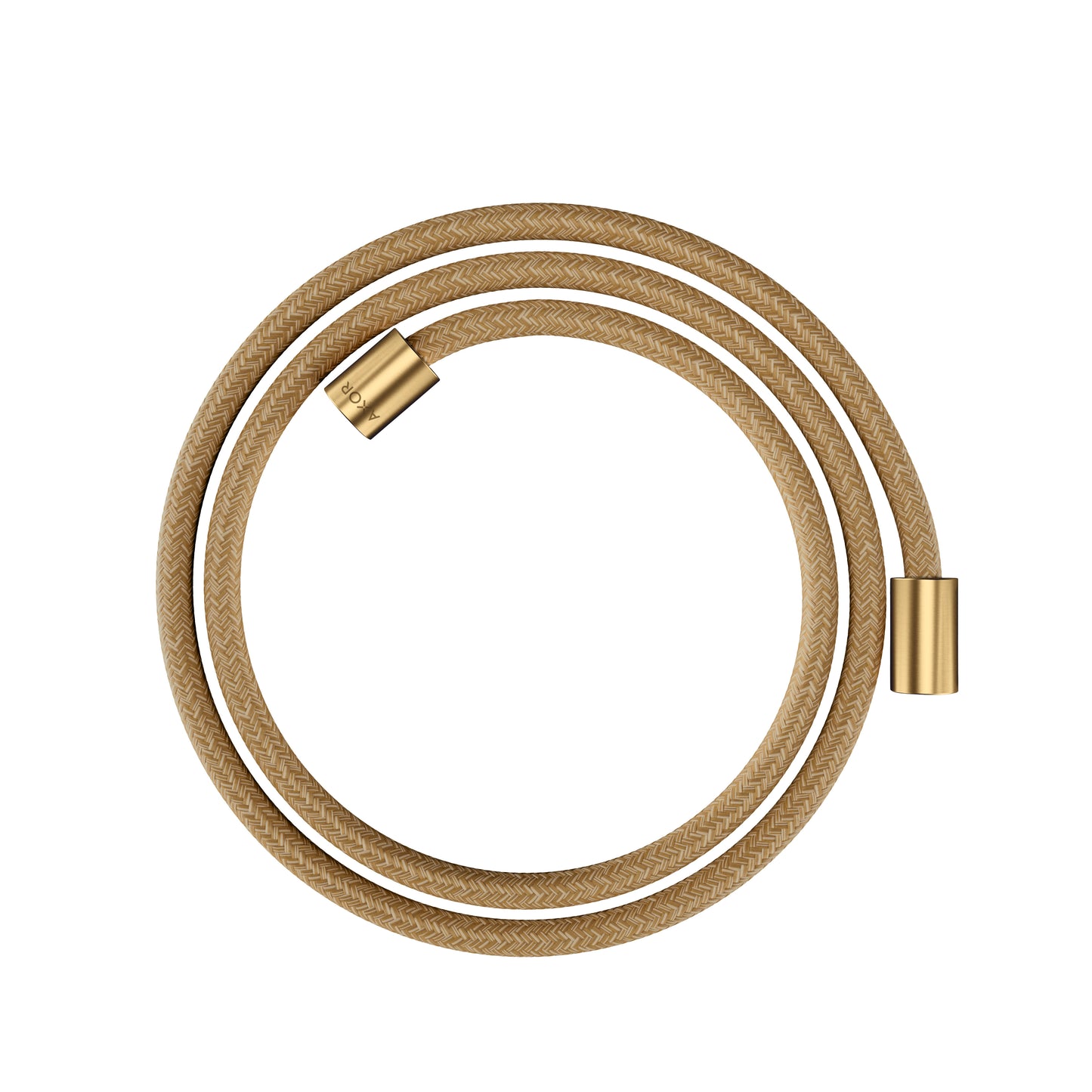 AXOR 28261250 Shower Solutions Textile Hose with Cylindrical Nut, 63" - Brushed Gold Optic
