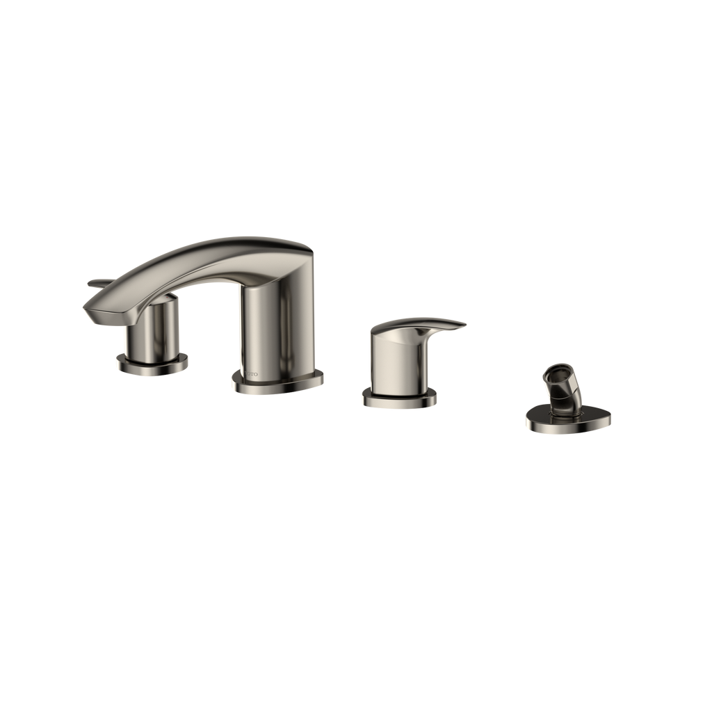 TOTO TBG09202U#PN Gm Two-Handle Deck-Mount Roman Tub Filler Trim With Handshower - Polished Nickel
