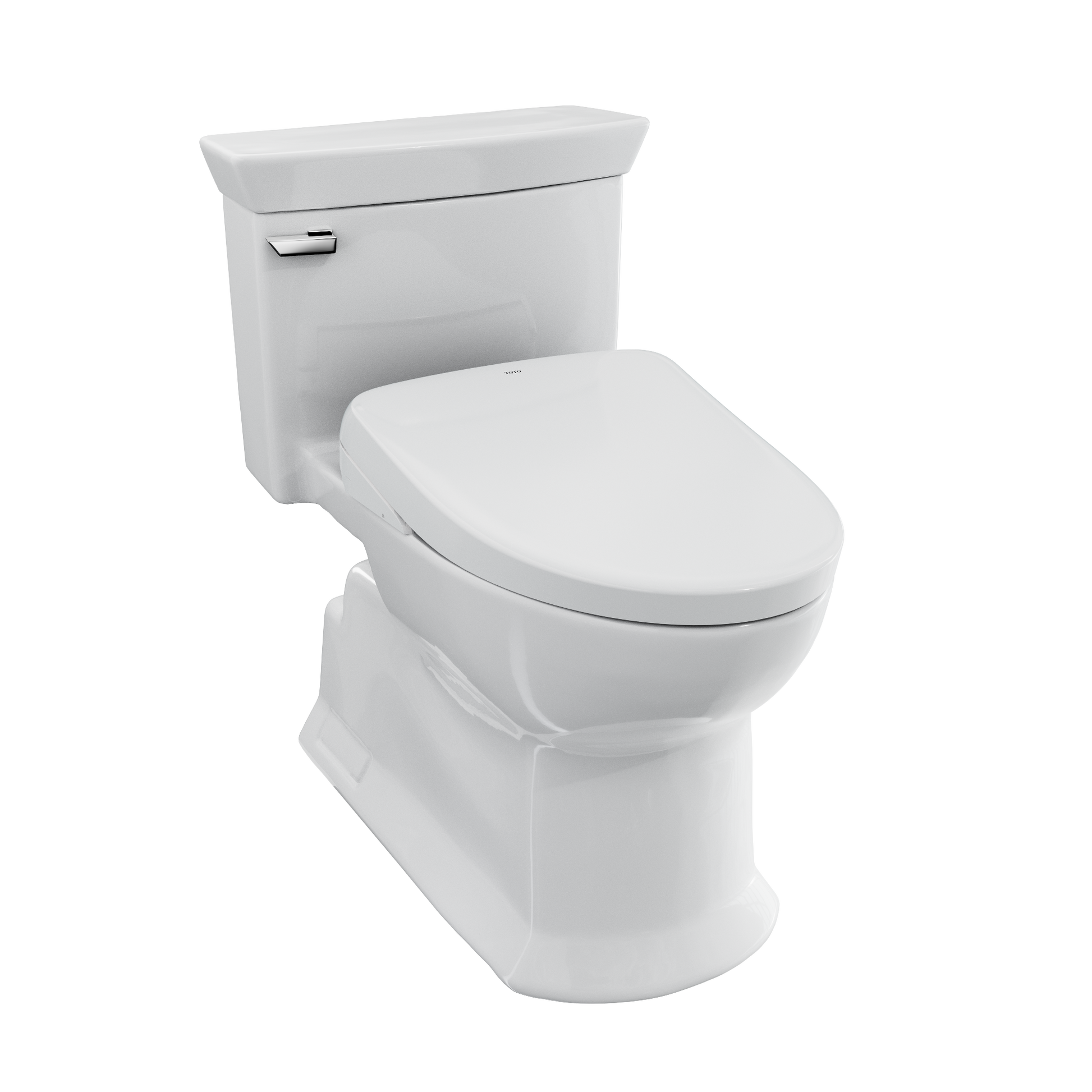 TOTO MW9644726CEFG#01 Washlet+ Soiree Elongated 1.28 Gpf Universal Height Toilet With S7 Bidet Seat - Cotton White