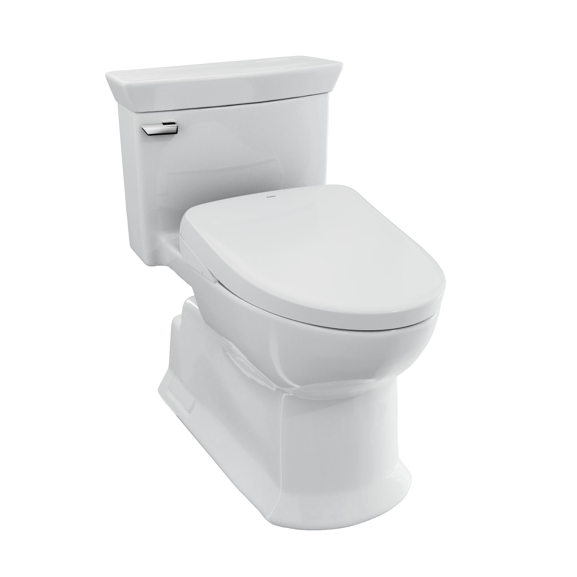 TOTO MW9644726CEFG#01 Washlet+ Soiree Elongated 1.28 Gpf Universal Height Toilet With S7 Bidet Seat - Cotton White