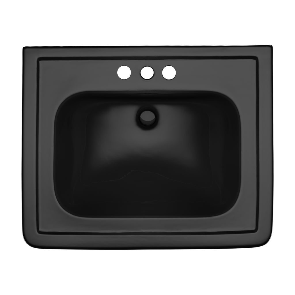 TOTO LPT530.4N#51 Promenade 27-1/2" X 22-1/4" Rectangular Pedestal Bathroom Sink For 4 Inch Center Faucets - Ebony