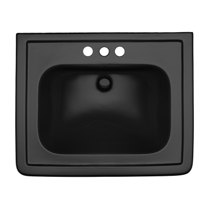 TOTO LPT530.4N#51 Promenade 27-1/2" X 22-1/4" Rectangular Pedestal Bathroom Sink For 4 Inch Center Faucets - Ebony