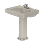 TOTO LPT530.4N#03 Promenade 27-1/2" X 22-1/4" Rectangular Pedestal Bathroom Sink For 4 Inch Center Faucets - Bone