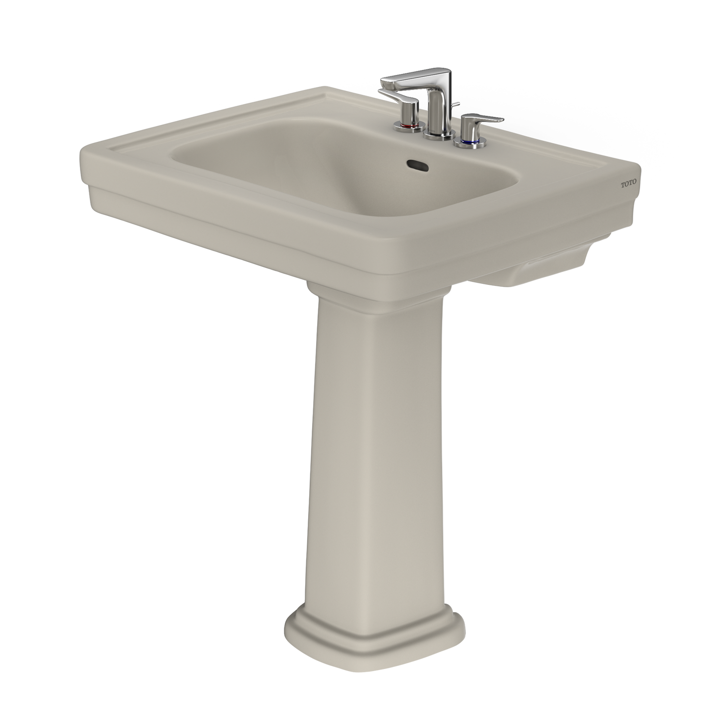 TOTO LPT530.4N#03 Promenade 27-1/2" X 22-1/4" Rectangular Pedestal Bathroom Sink For 4 Inch Center Faucets - Bone