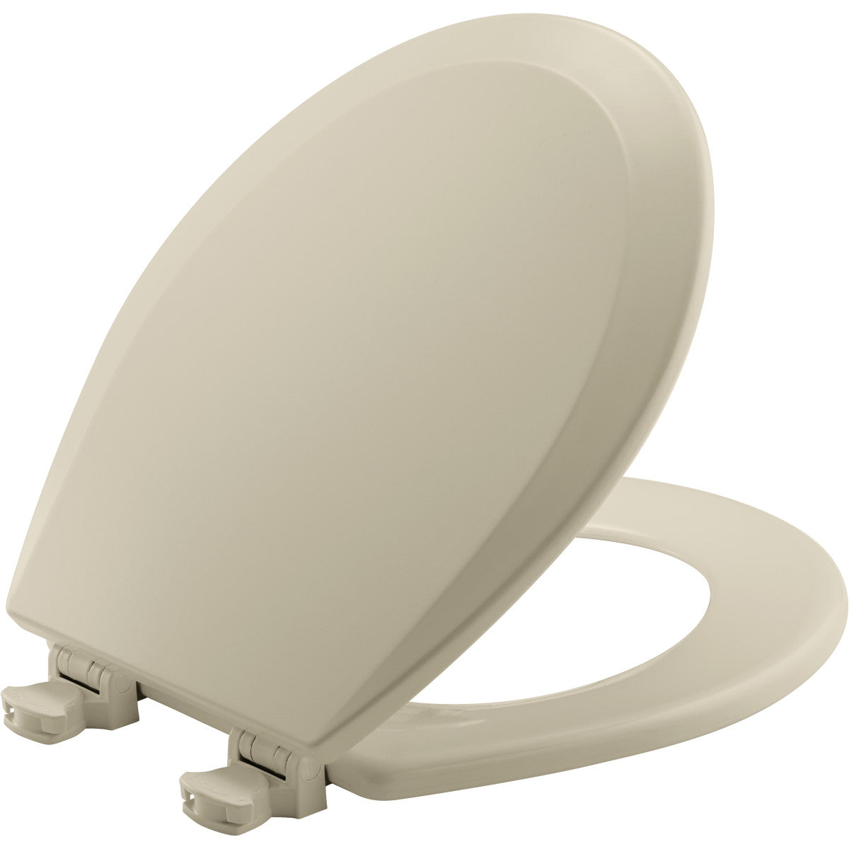 Bemis Round Enameled Wood Toilet Seat in Bone with Easy•Clean Hinge