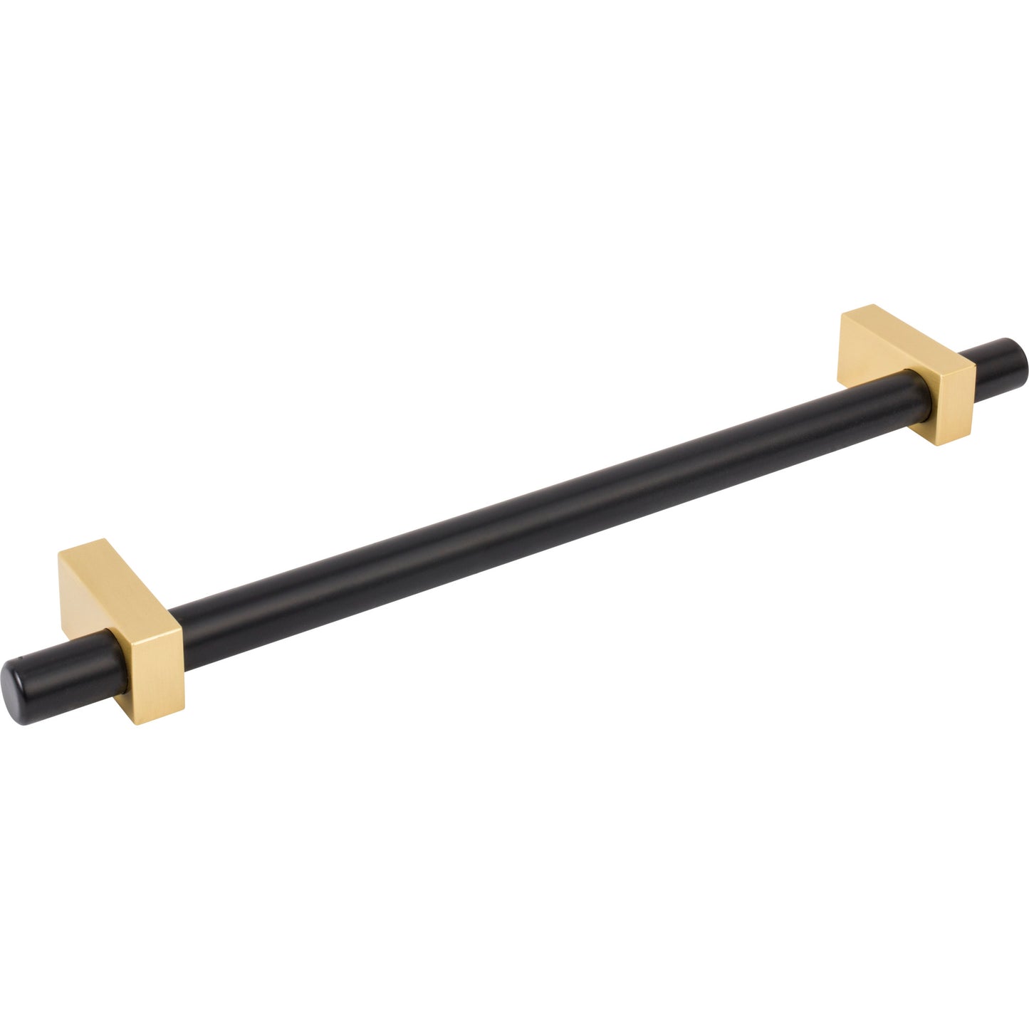 JEFFREY ALEXANDER 478-12MBBG Larkin 2 12" Center-to-Center Appliance Pull - Matte Black w/Brushed Gold