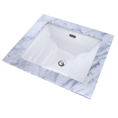 TOTO LT626G#01 Aimes Rectangular Undermount Bathroom Sink with CEFIONTECT , Cotton White