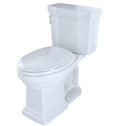 TOTO CST404CEFG#01 Promenade Ii Two-Piece Elongated 1.28 Gpf Universal Height Toilet With Cefiontect - Cotton White