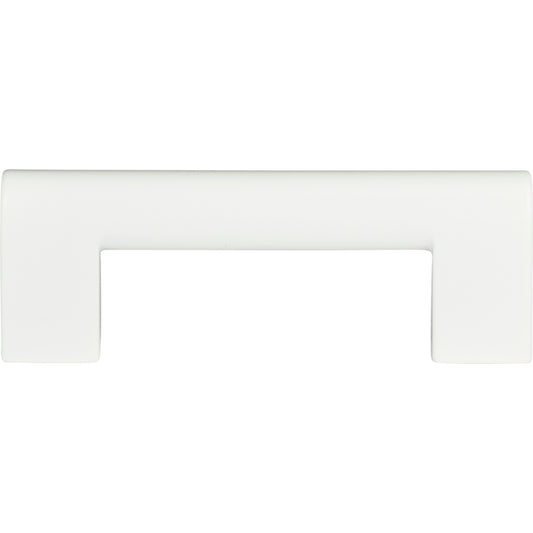 ATLAS A878-WG Round Rail 3" Center to Center Bar Pull , High White Gloss