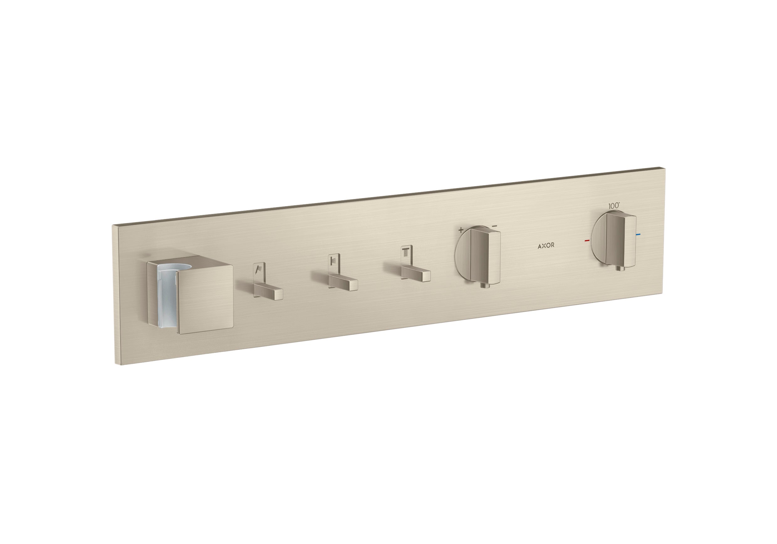 AXOR 12572821 ShowerComposition Thermostatic Module Trim for 3 Functions - Brushed Nickel