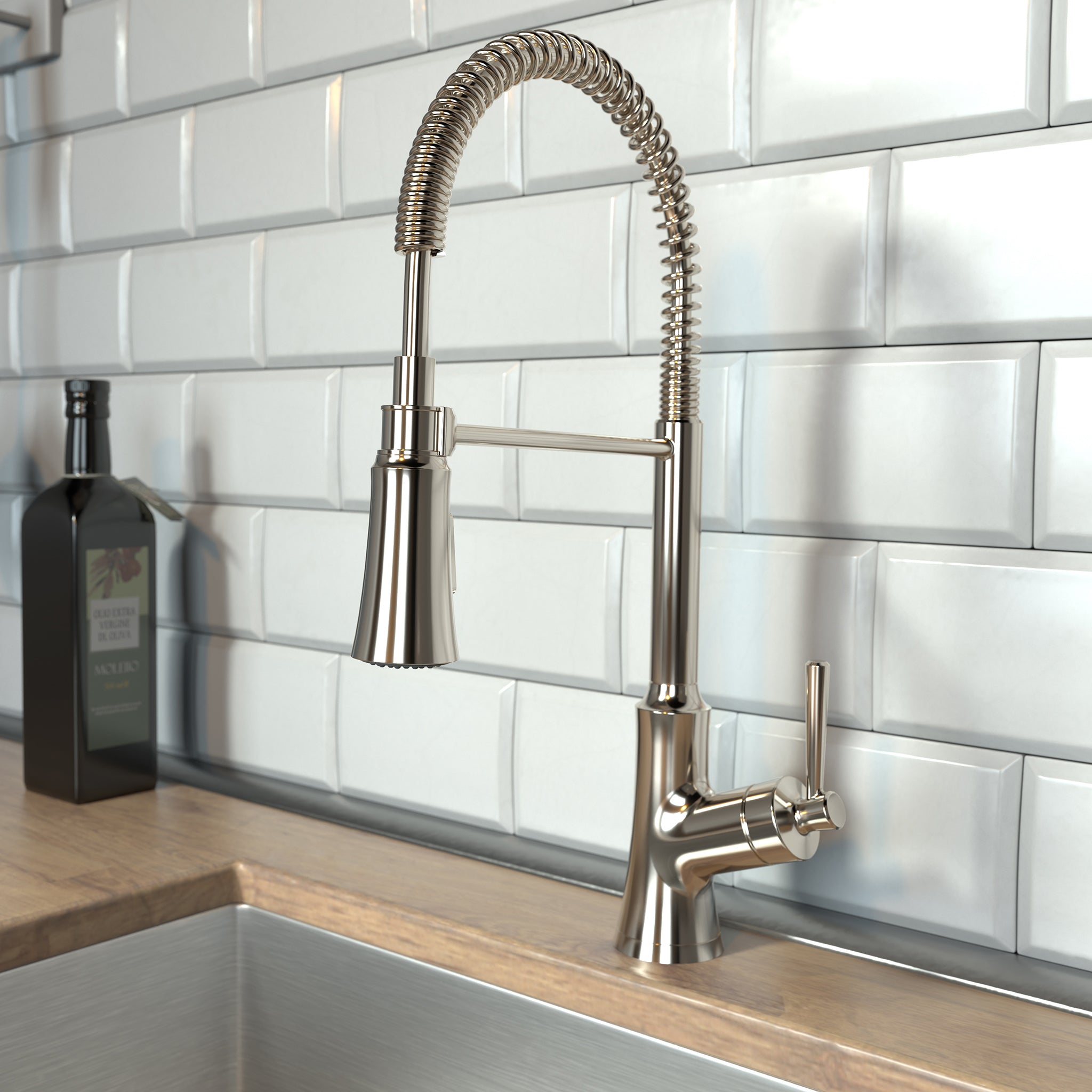 HANSGROHE 04792830 Joleena Semi-Pro Kitchen Faucet, 2-Spray, 1.75 GPM - Polished Nickel