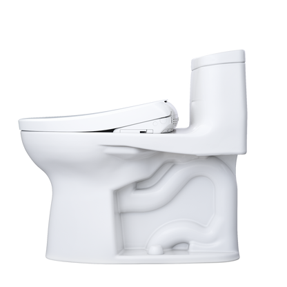TOTO MW6344736CEFG#01 Washlet+ Supreme Ii One-Piece Elongated 1.28 Gpf Toilet And Washlet+ S7A Contemporary Bidet Seat - Cotton White