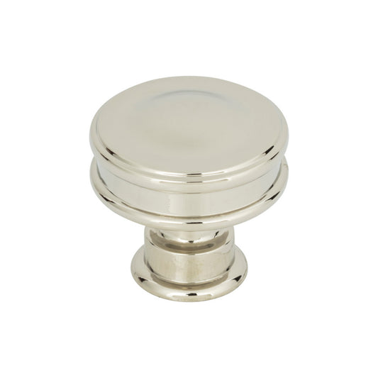 ATLAS A100-PN Oskar 1 1/4" Diameter Round Knob - Polished Nickel