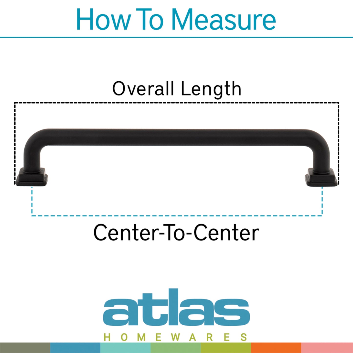 ATLAS A6028-BL Kimberton 12" Center to Center Appliance Pull - Matte Black