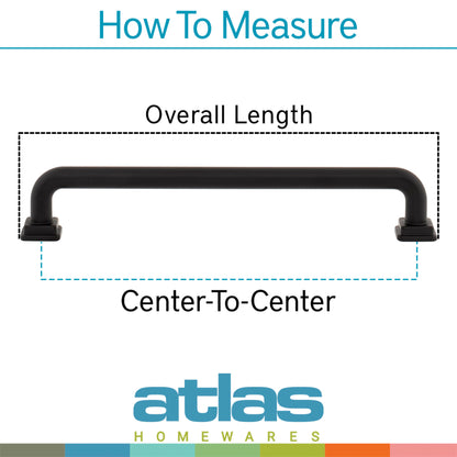 ATLAS A6027-BL Kimberton 12" Center to Center Bar Pull - Matte Black